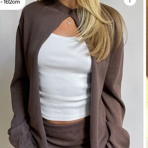 Djerf Avenue One Button Cardigan